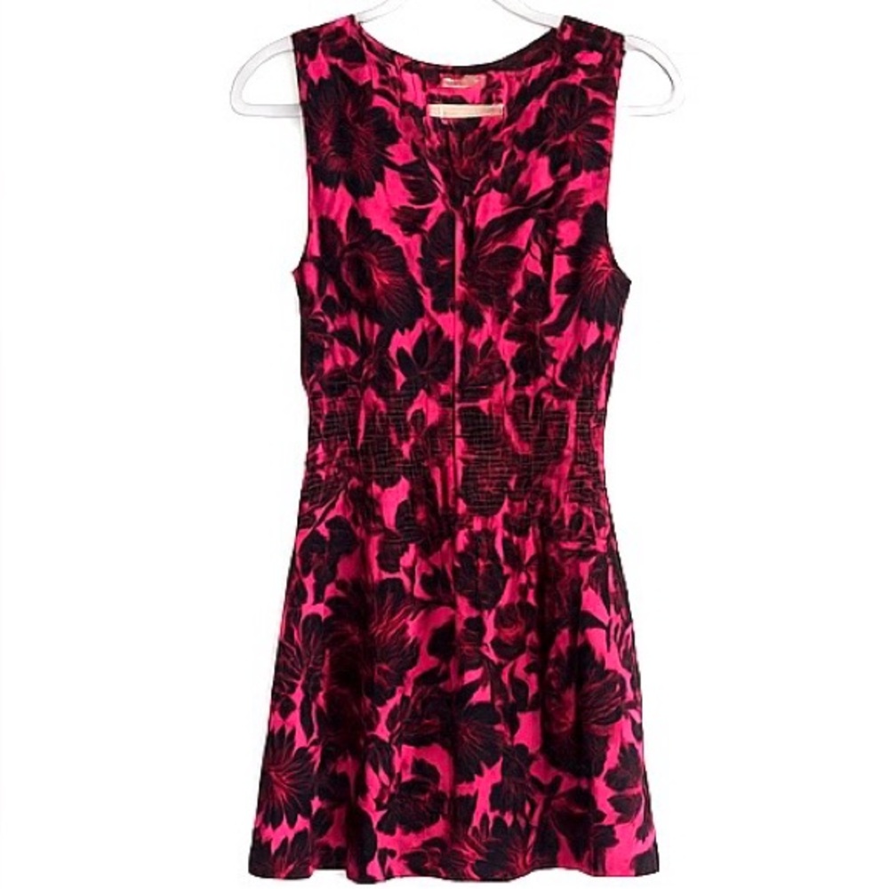 Maaji Pink and Black Floral Mini Dress